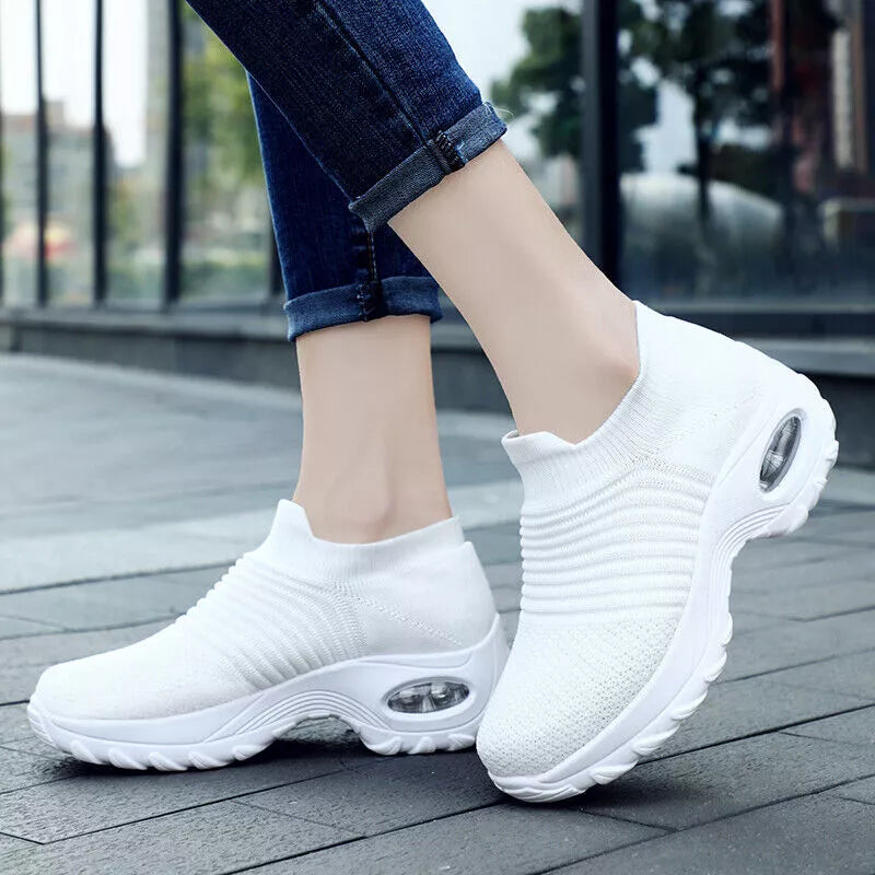 Women's Slip-On Orthopedic Trainers | Air Cushion Comfort, Breathable Mesh & Non-Slip Sole for Everyday Wear and Active Lifestyle