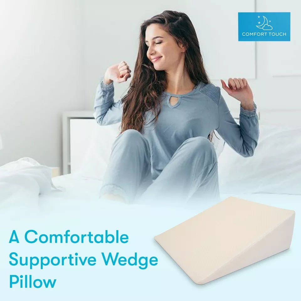 Large Triangle Wedge Pillow | Adjustable Foam for Acid Reflux, Back Pain & Post-Surgery Recovery