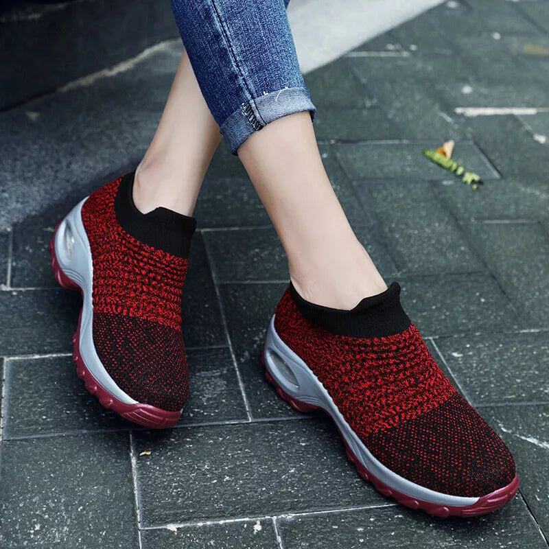 Women's Slip-On Orthopedic Trainers | Air Cushion Comfort, Breathable Mesh & Non-Slip Sole for Everyday Wear and Active Lifestyle