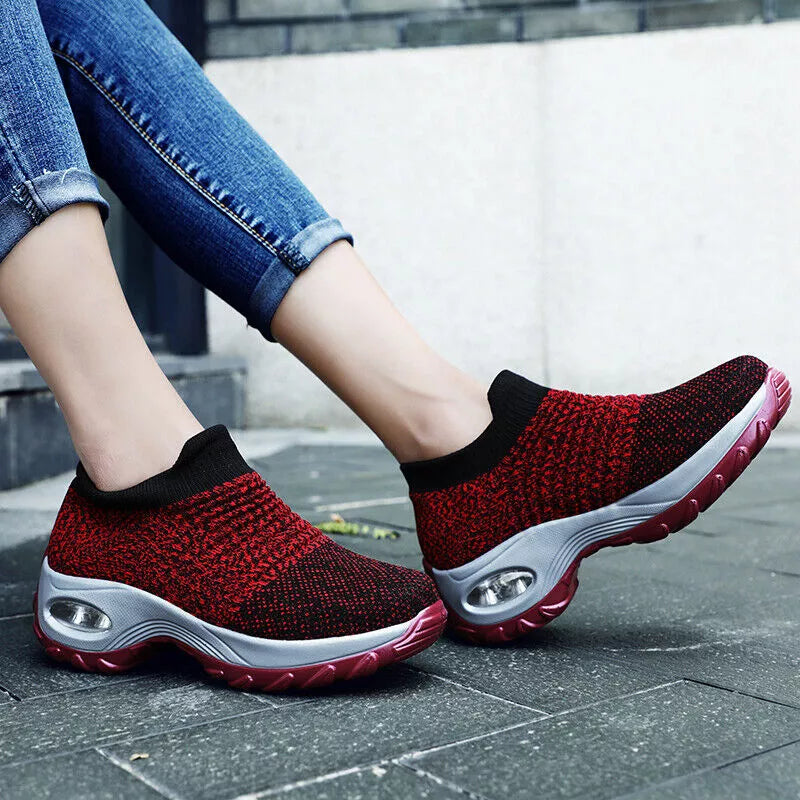 Women's Slip-On Orthopedic Trainers | Air Cushion Comfort, Breathable Mesh & Non-Slip Sole for Everyday Wear and Active Lifestyle