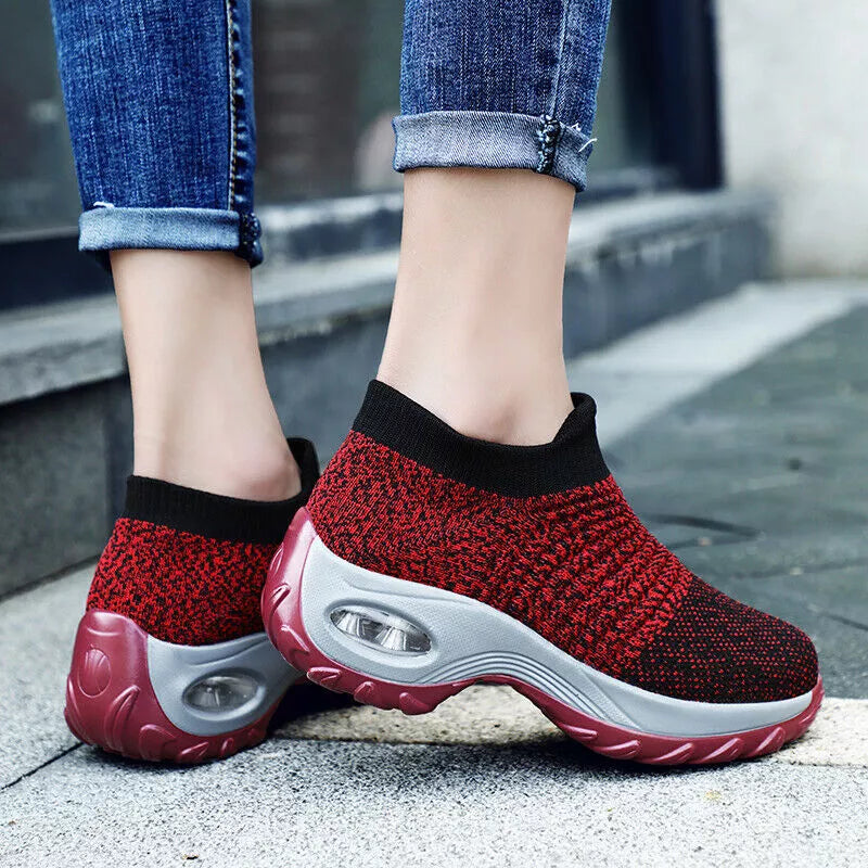 Women's Slip-On Orthopedic Trainers | Air Cushion Comfort, Breathable Mesh & Non-Slip Sole for Everyday Wear and Active Lifestyle