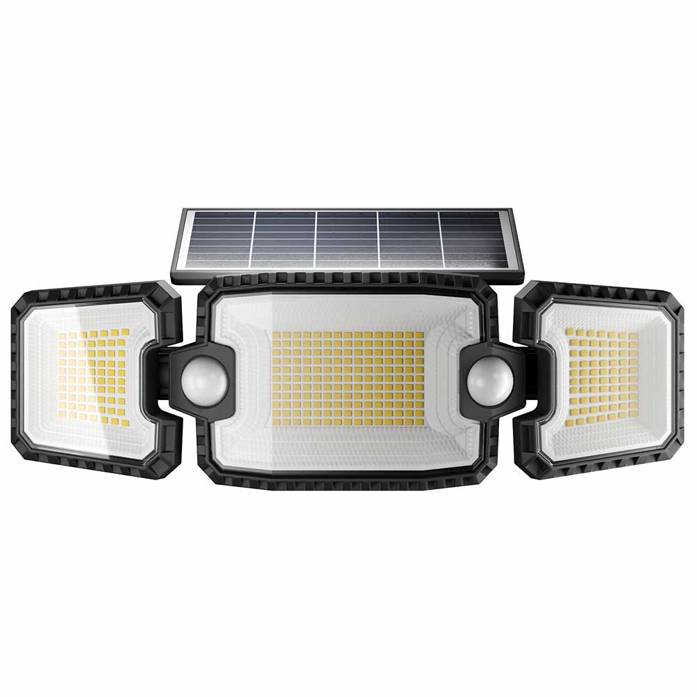 Solar Powered Outdoor Dover PIR Light - Dual Flood Light with Motion Sensor
