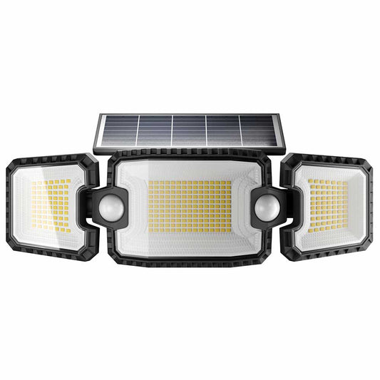 Solar Powered Outdoor Dover PIR Light - Dual Flood Light with Motion Sensor