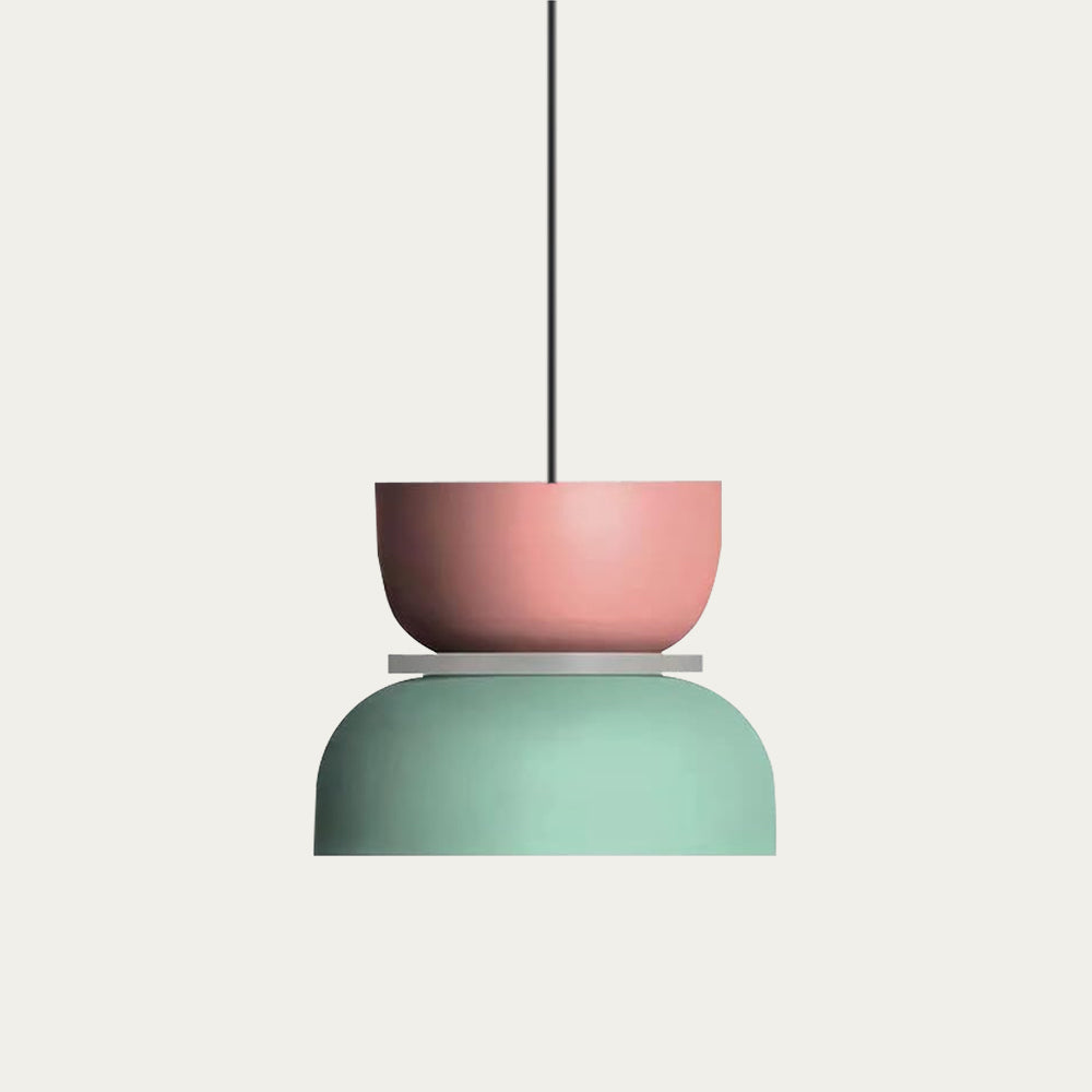 Nordic Color Block Pendant Light Fixture - Modern Hanging Lamp for Kitchen & Dining Room