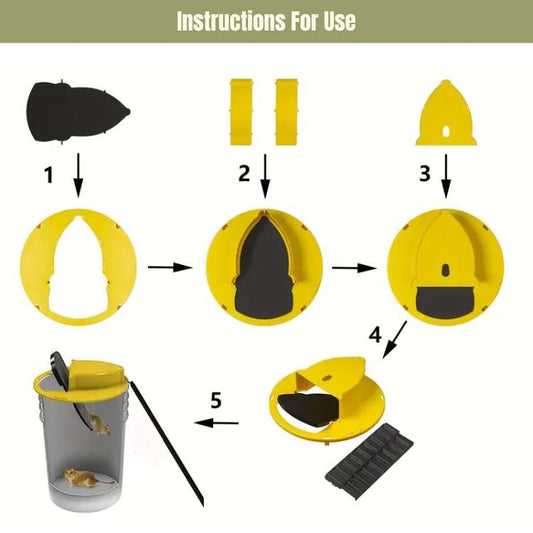 Smart Mouse Trap | Hands-Free, Safe for Families & Pets, Multiple Capture Design for Effective Rodent Control