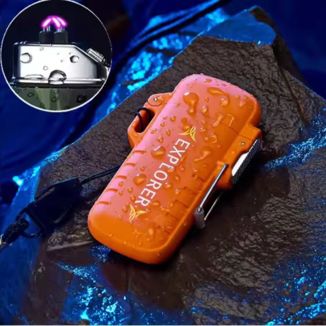 Electric Double Arc Lighter | Rechargeable, Windproof & Ideal for Camping and Outdoor Adventures