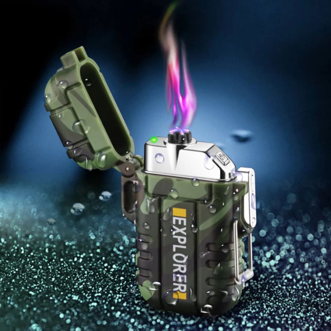 Electric Double Arc Lighter | Rechargeable, Windproof & Ideal for Camping and Outdoor Adventures