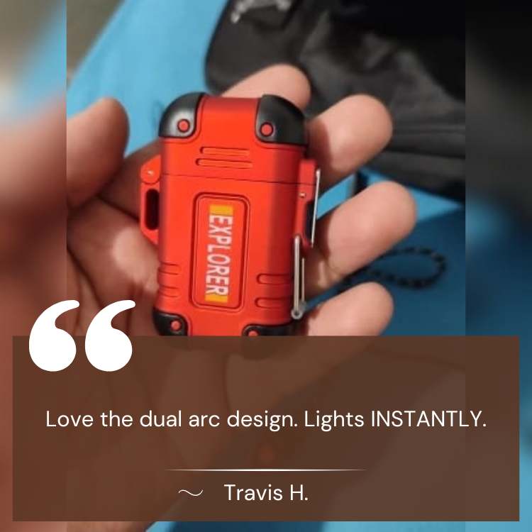 Electric Double Arc Lighter | Rechargeable, Windproof & Ideal for Camping and Outdoor Adventures
