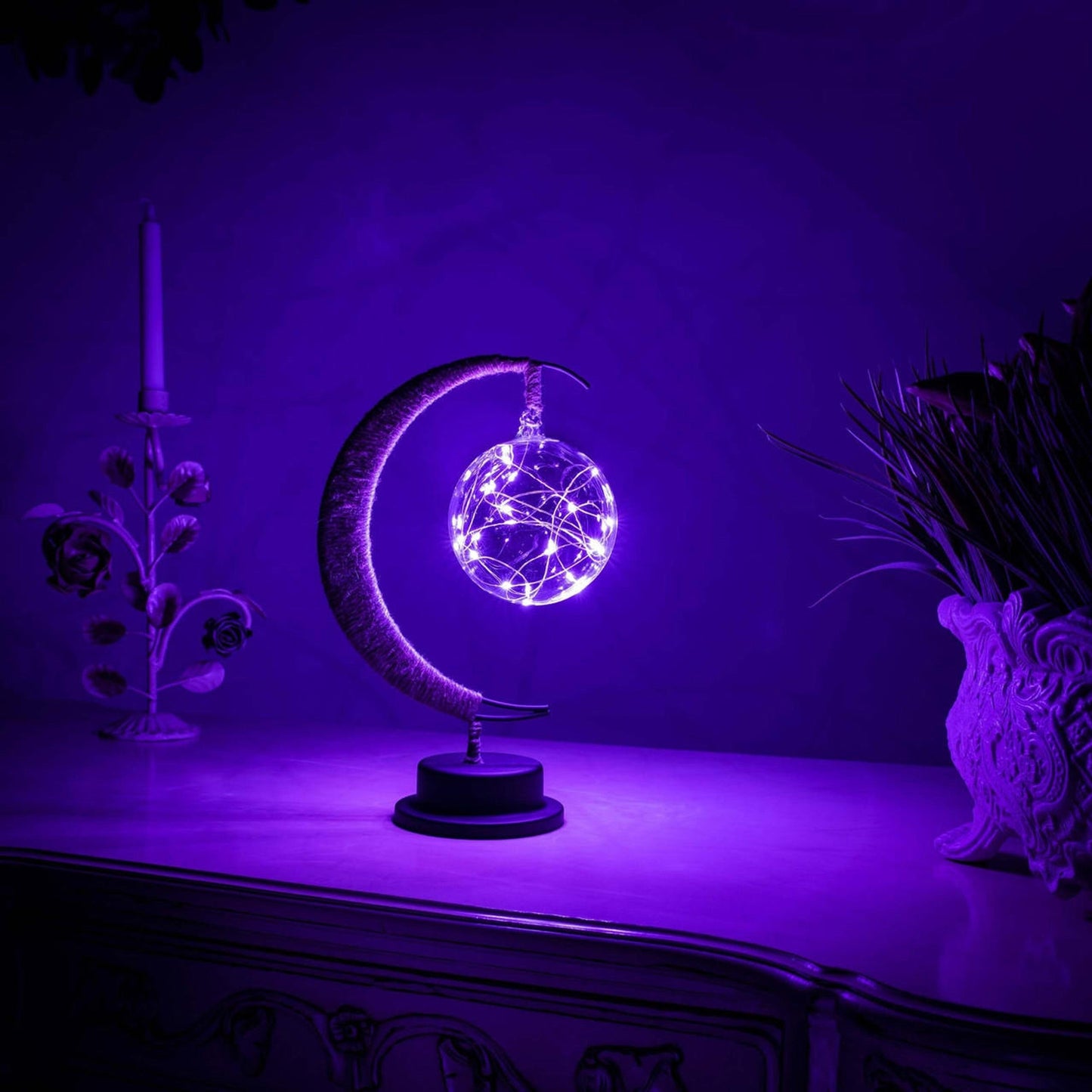 LED Lunar Lamp - Enchanted Moon Night Light for Bedroom, Nursery & Home Decor