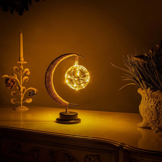 LED Lunar Lamp - Enchanted Moon Night Light for Bedroom, Nursery & Home Decor