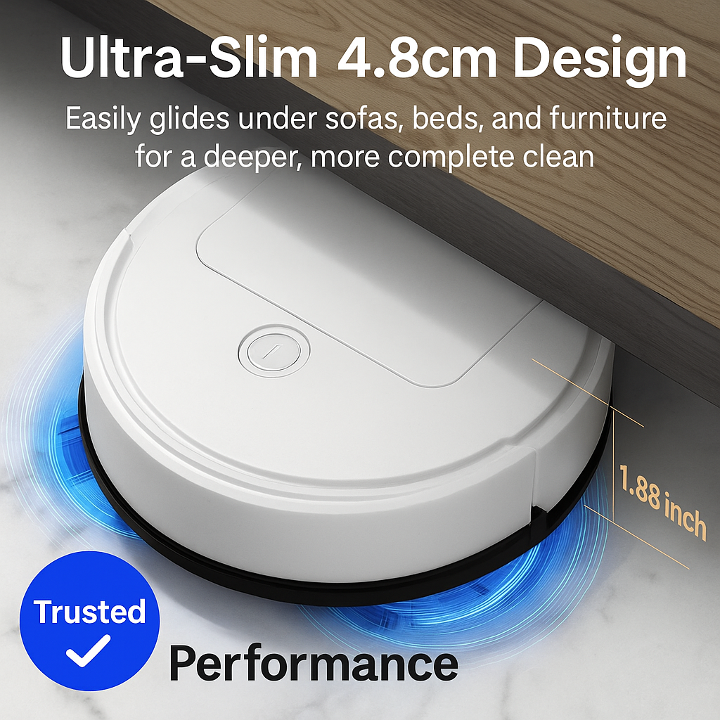3-in-1 Robot Vacuum Cleaner | Powerful Suction, Smart Navigation & Ideal for Pet Owners and Busy Households