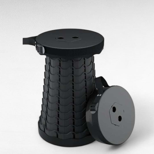 UltraCompact Foldable Stool | Lightweight, Adjustable Height & Portable for Camping, Fishing, Travel & Home Use