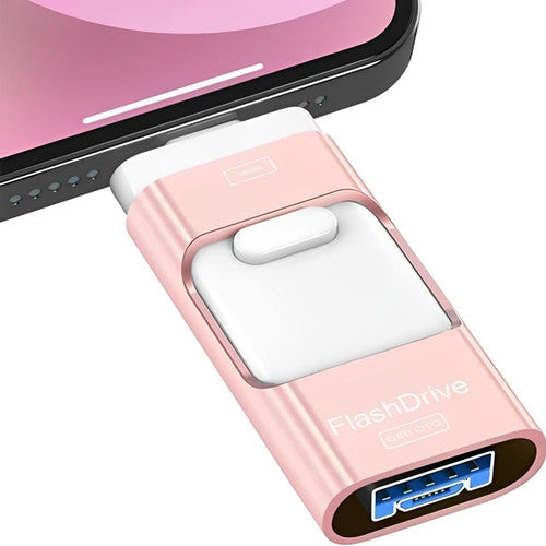USB Flash Drive for iPhone & Android - 128GB High-Speed Storage for Photos, Videos, and Files Transfer