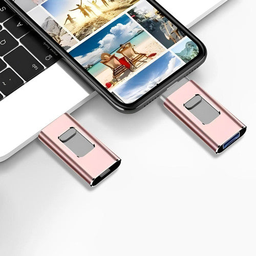 USB Flash Drive for iPhone & Android - 128GB High-Speed Storage for Photos, Videos, and Files Transfer