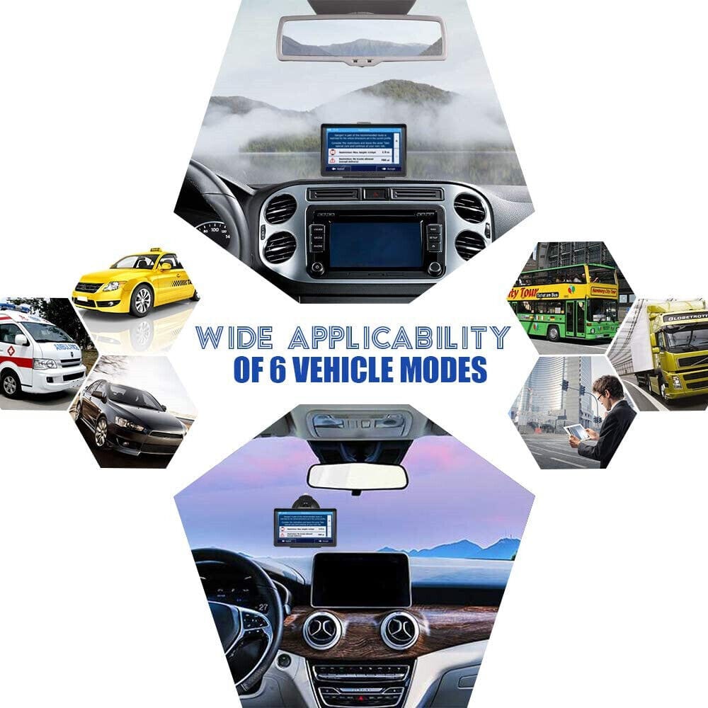 7" GPS Navigation System | Upgraded with Live Traffic Updates & Pre-Loaded UK & EU Maps for Cars and Trucks
