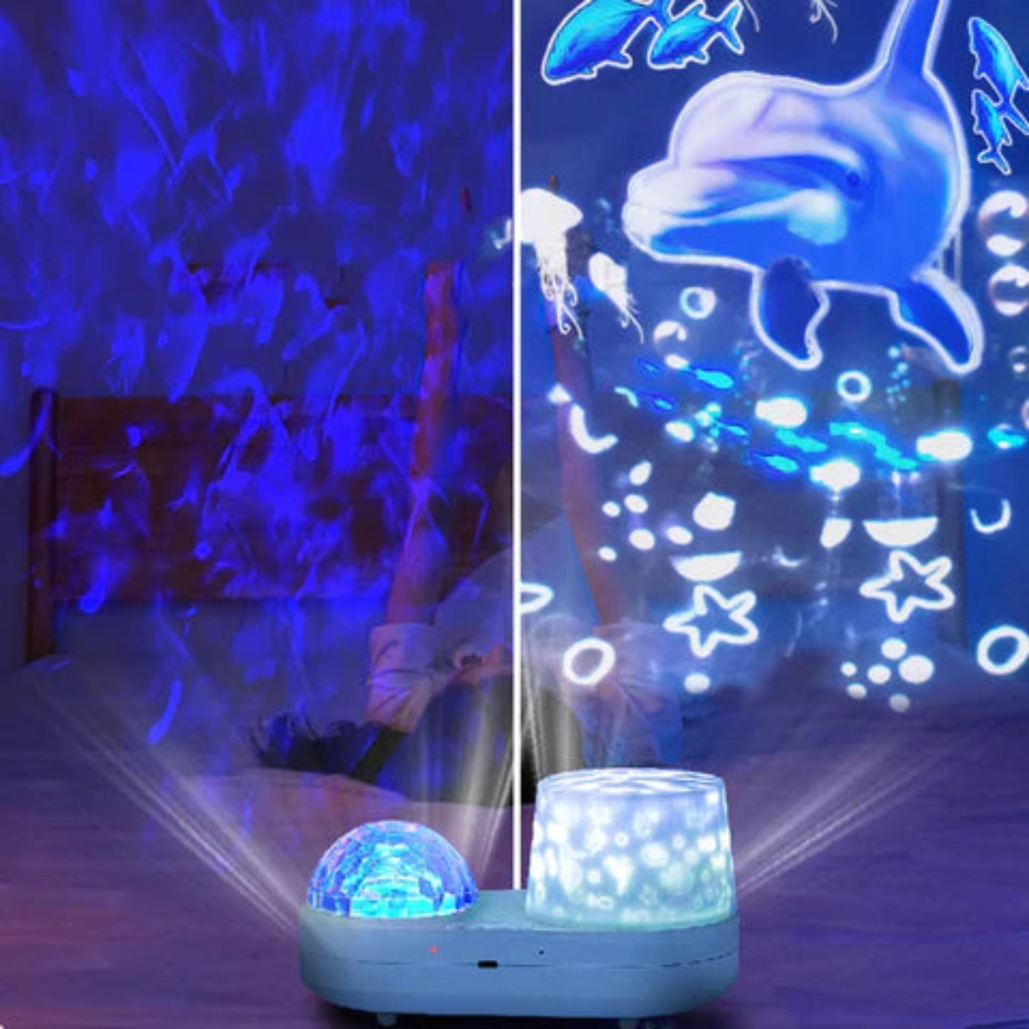 Ocean Kids Projector Light – Starry Projection Lamp with 360° Rotation, Night-Time Projector for Children's Room, Ideal Gift for Autism & Sensory Needs