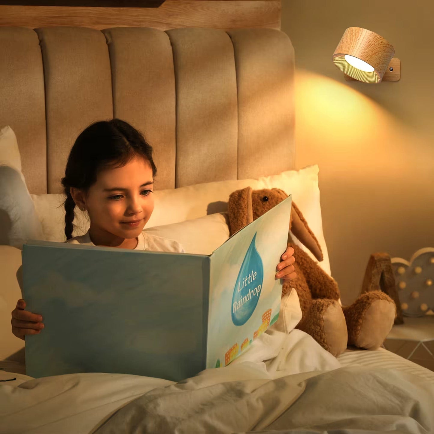 Battery Operated Wall Light | Rechargeable, 360° Adjustable & Wireless for Bedrooms, Hallways & Reading Corners