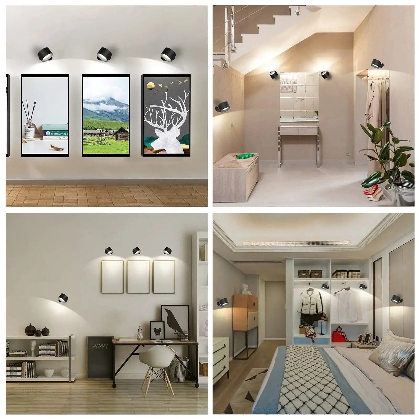 Battery Operated Wall Light | Rechargeable, 360° Adjustable & Wireless for Bedrooms, Hallways & Reading Corners
