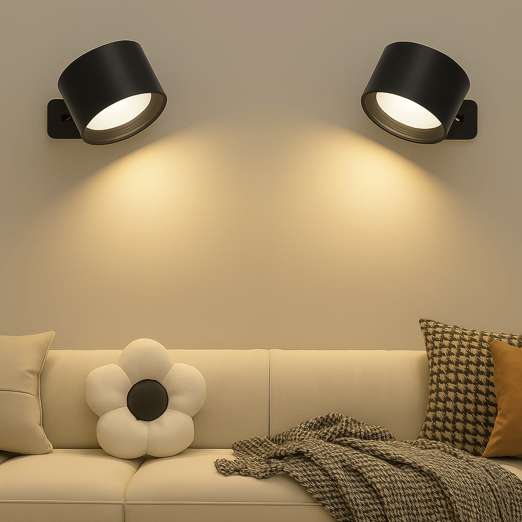 Battery Operated Wall Light | Rechargeable, 360° Adjustable & Wireless for Bedrooms, Hallways & Reading Corners