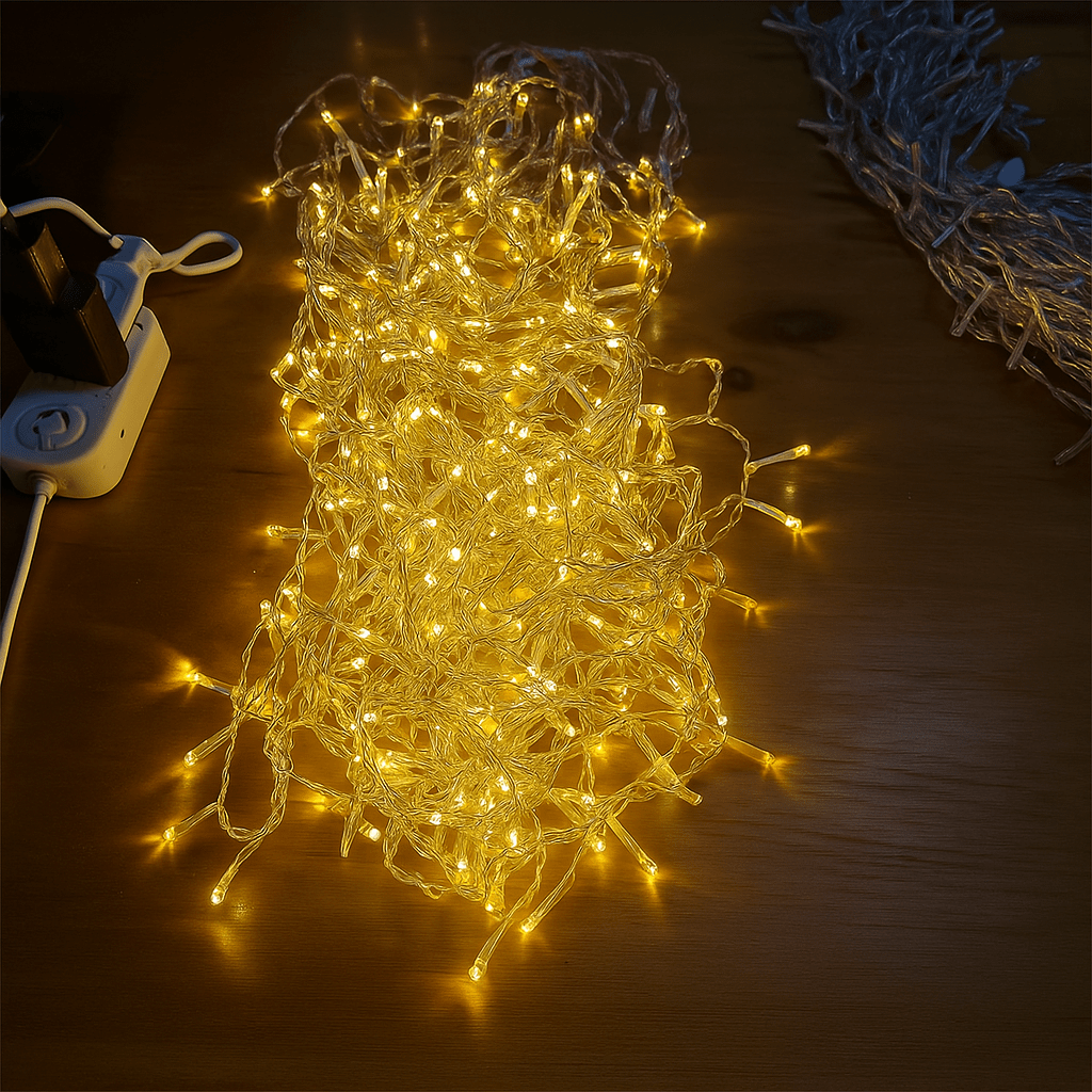 Twinkling Icicle String LED Lights | Warm White & Cool White, Extendable for Indoor & Outdoor Holiday Decor