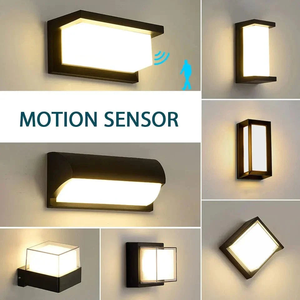 LED Outdoor Wall Light | Waterproof, PIR Motion Sensor for Balconies, Porches & Gardens