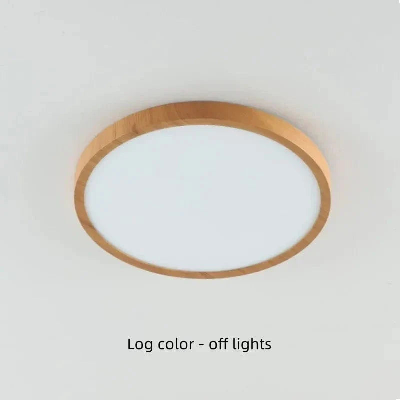 LED Ceiling Light | Ultrathin Wood Grain Design, Dustproof & Dimmable for Modern Interiors