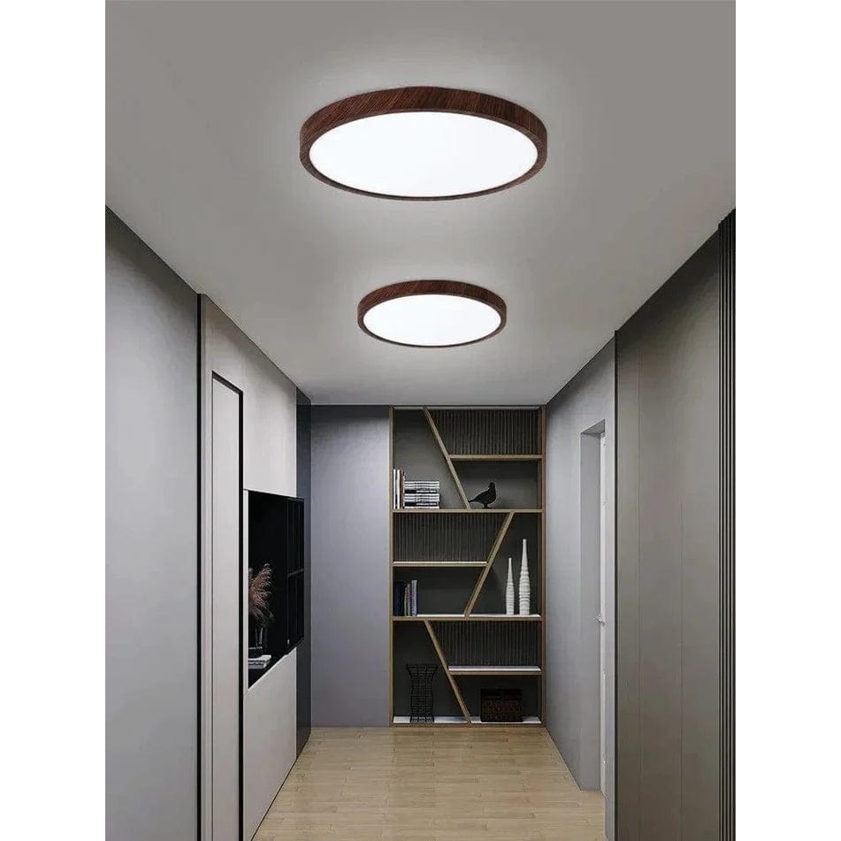 LED Ceiling Light | Ultrathin Wood Grain Design, Dustproof & Dimmable for Modern Interiors