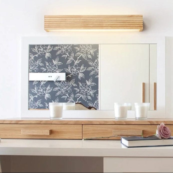 Nordic LED Wooden Wall Sconce | Up and Down Lighting, Energy Efficient Design for Bedroom, Living Room & Bathroom