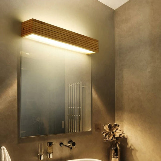 Nordic LED Wooden Wall Sconce | Up and Down Lighting, Energy Efficient Design for Bedroom, Living Room & Bathroom