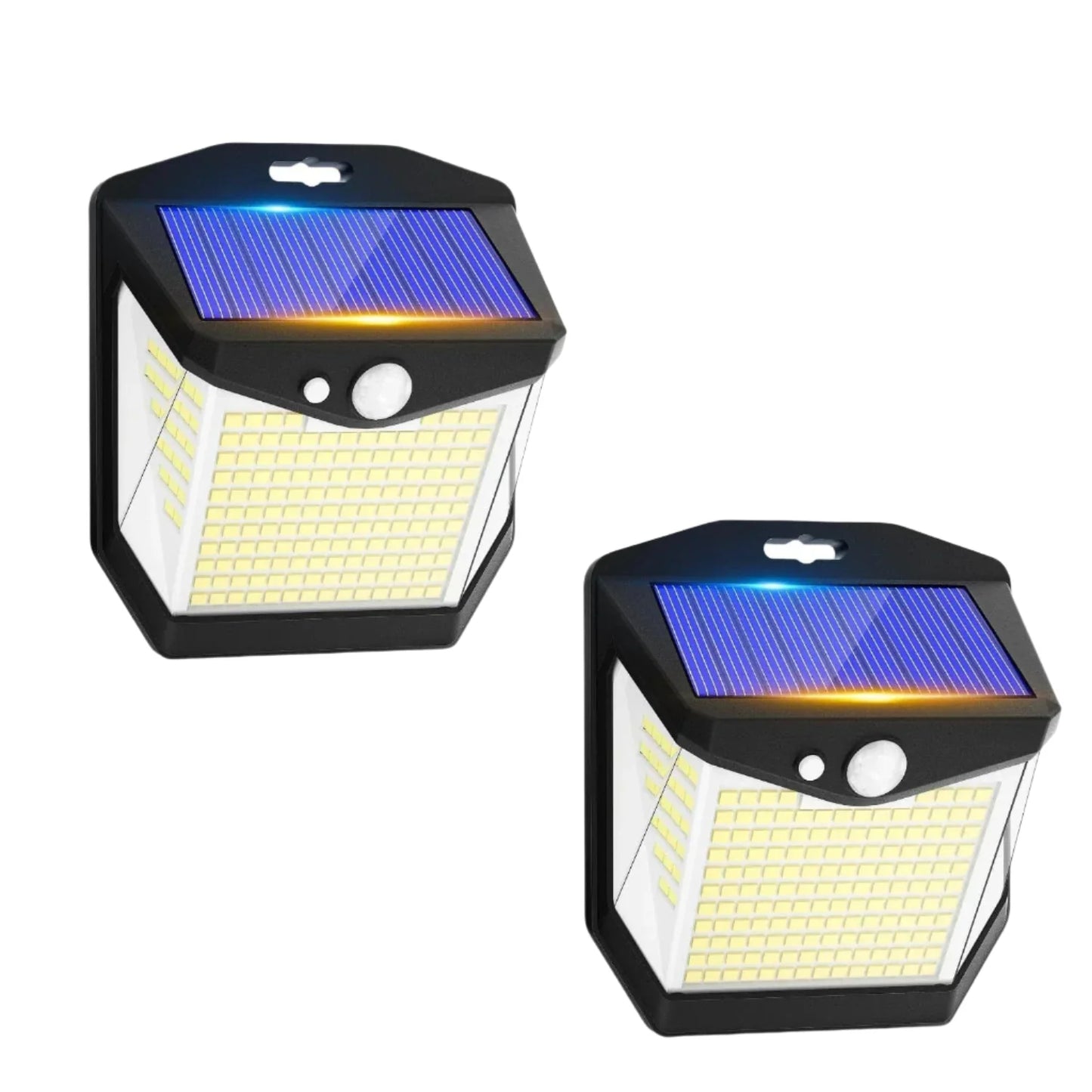 2x Solar LED Wall Light with Motion Sensor | Waterproof, 270° Wide Angle & 3 Modes for Outdoor Security in Gardens and Yards