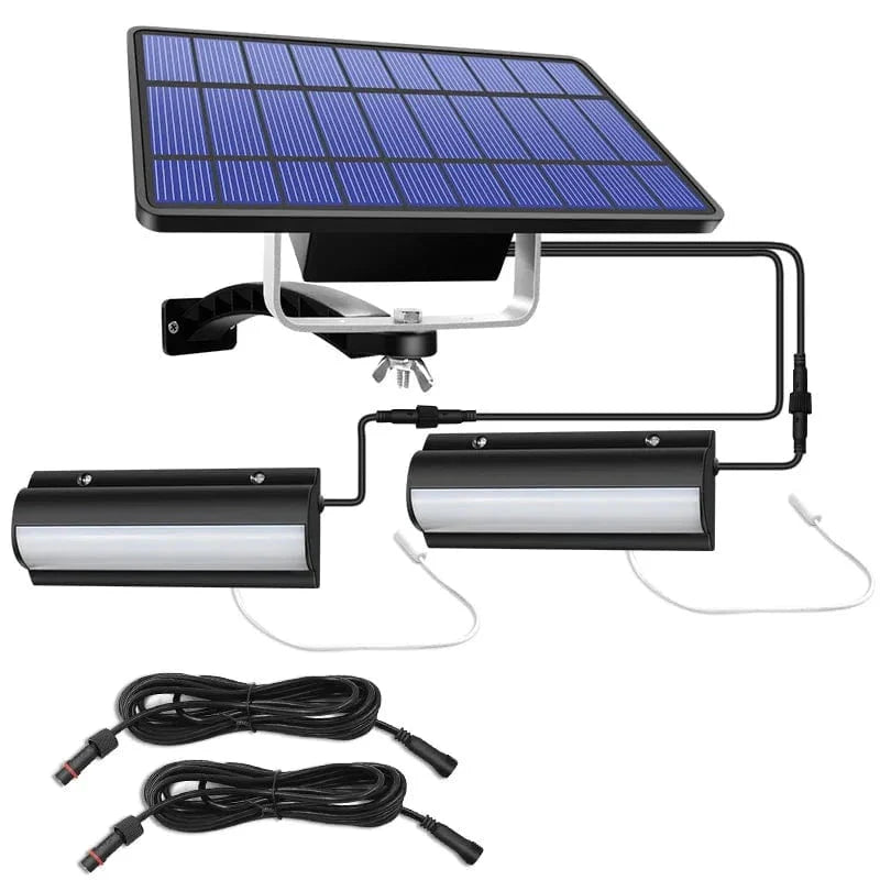 Solar Pendant Outdoor Light | Dual or Single Head, IP65 Waterproof & Ideal for Patios, Barns, and Indoor Spaces