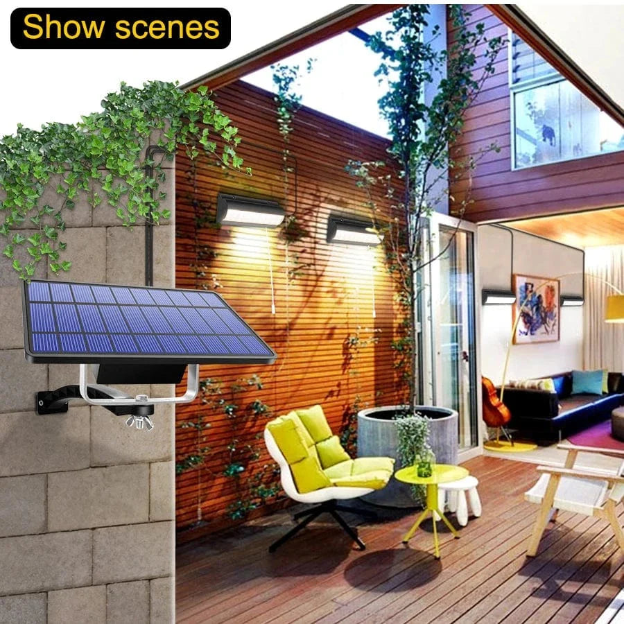 Solar Pendant Outdoor Light | Dual or Single Head, IP65 Waterproof & Ideal for Patios, Barns, and Indoor Spaces