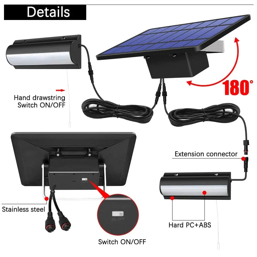 Solar Pendant Outdoor Light | Dual or Single Head, IP65 Waterproof & Ideal for Patios, Barns, and Indoor Spaces