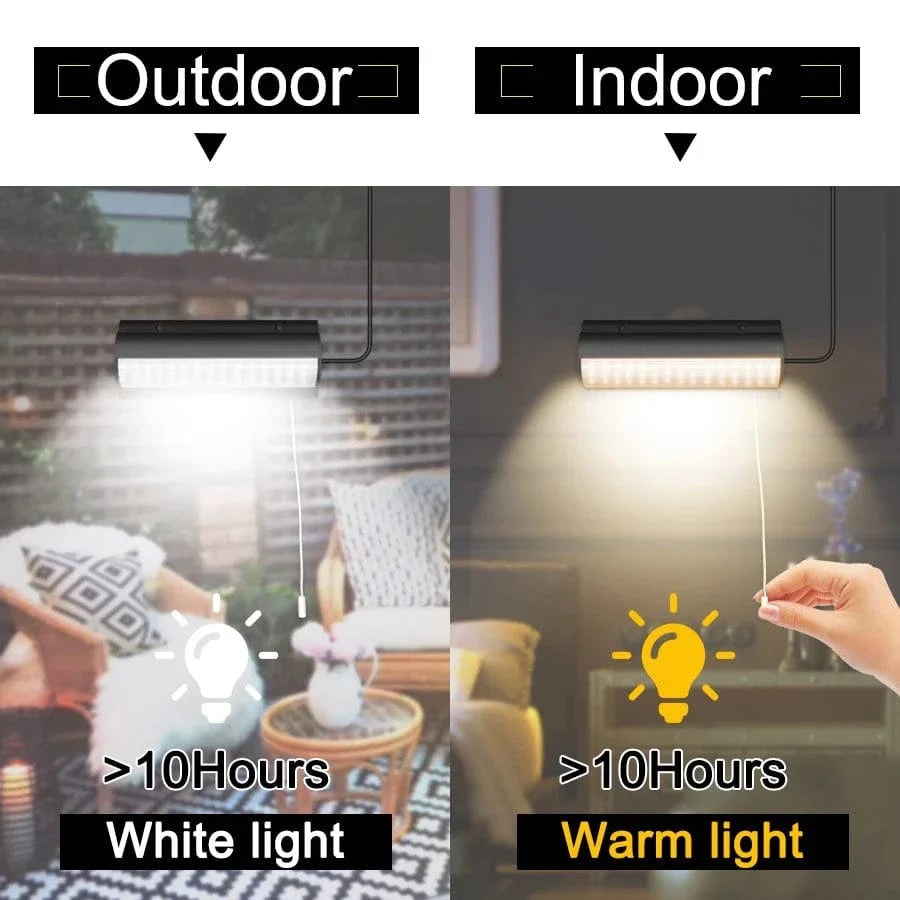 Solar Pendant Outdoor Light | Dual or Single Head, IP65 Waterproof & Ideal for Patios, Barns, and Indoor Spaces