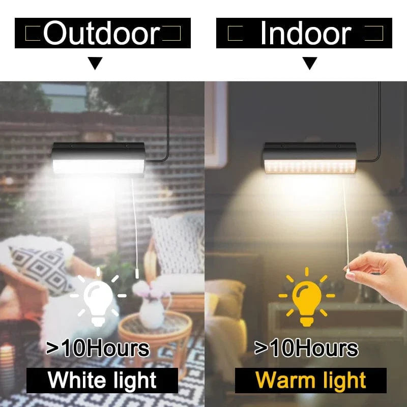 Solar Pendant Outdoor Light | Dual or Single Head, IP65 Waterproof & Ideal for Patios, Barns, and Indoor Spaces