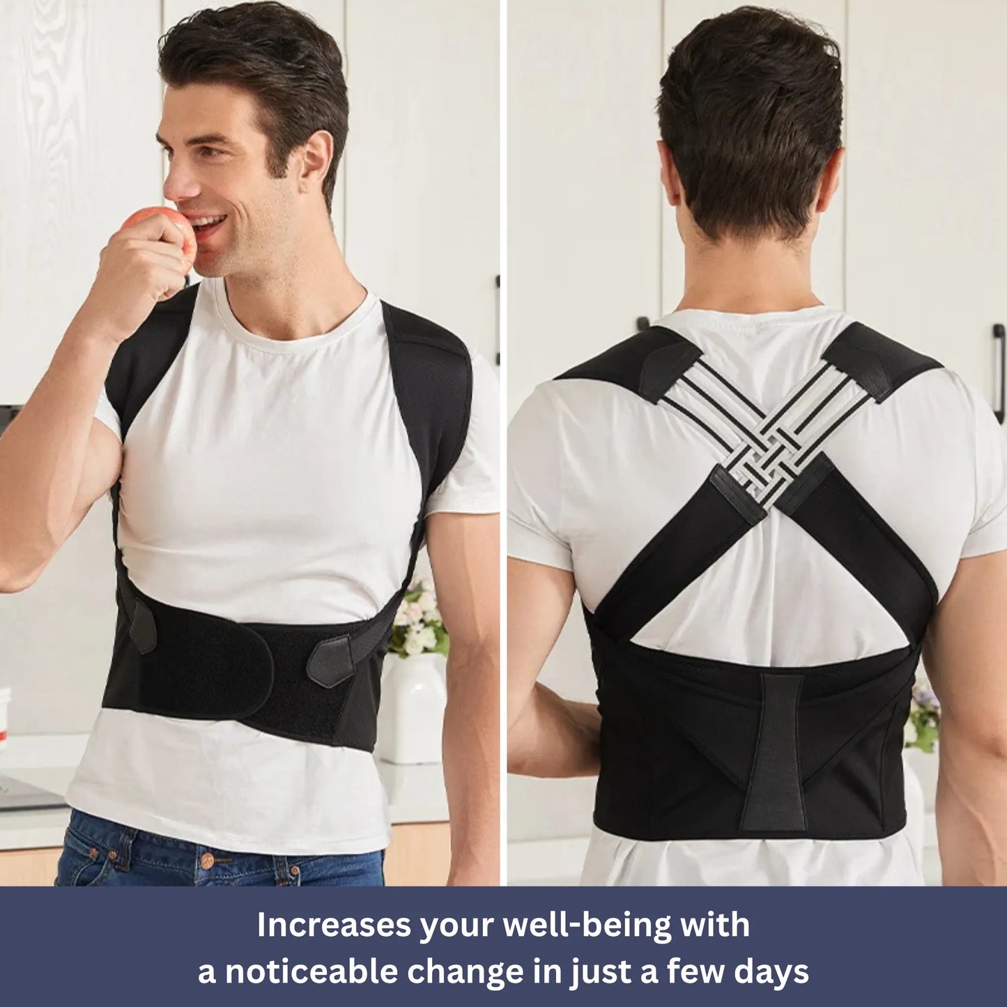 Back Support and Posture Corrector | Adjustable, Comfortable & Ideal for Improving Confidence and Posture