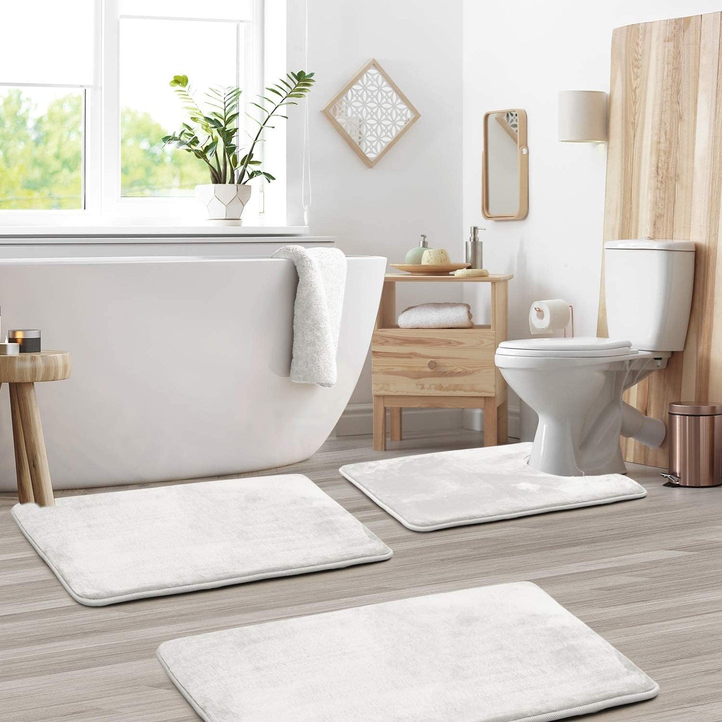 Memory Foam Bath Mat Set | Ultra-Soft, Super Absorbent & Non-Slip for Bathroom Comfort