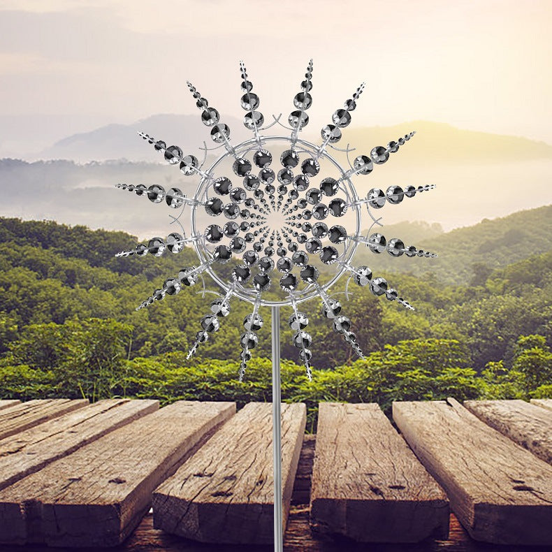 Anti-Rust Kinetic Metal Wind Spinner Windmill for Outdoor Garden Decor & Landscaping
