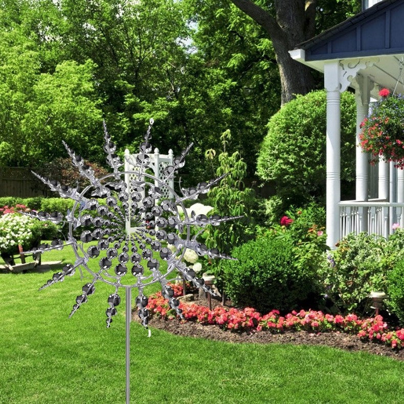 Anti-Rust Kinetic Metal Wind Spinner Windmill for Outdoor Garden Decor & Landscaping