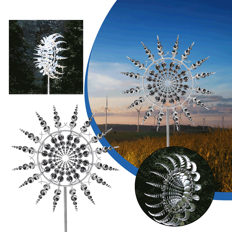 Anti-Rust Kinetic Metal Wind Spinner Windmill for Outdoor Garden Decor & Landscaping