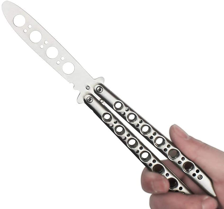 Stainless Steel knife Butterfly Training Knife butterfly knife gaming tool knife dull tool