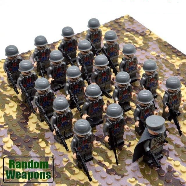 21PCs/set WWII Army Military Building Blocks German France Italy Japan Britain - Balma Home