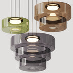 Bauhaus Style Glass Pendant Light Fixture for Kitchen Island & Dining Room