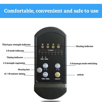 Massage Chair Pad with Heat | 8 Massage Modes, Deep Tissue Relief & Portable for Home and Car Use