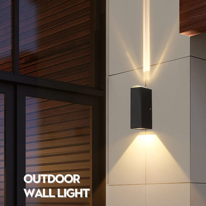 LED Waterproof Outdoor Wall Sconce | Modern Rectangular Design. Energy-Efficient 600-1000 Lumens for Patios & Gardens