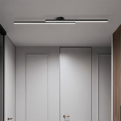 Modern Aluminium Semi Flush Mount LED Ceiling Light | Minimalist Design for Living Room. Bedroom & Hallway
