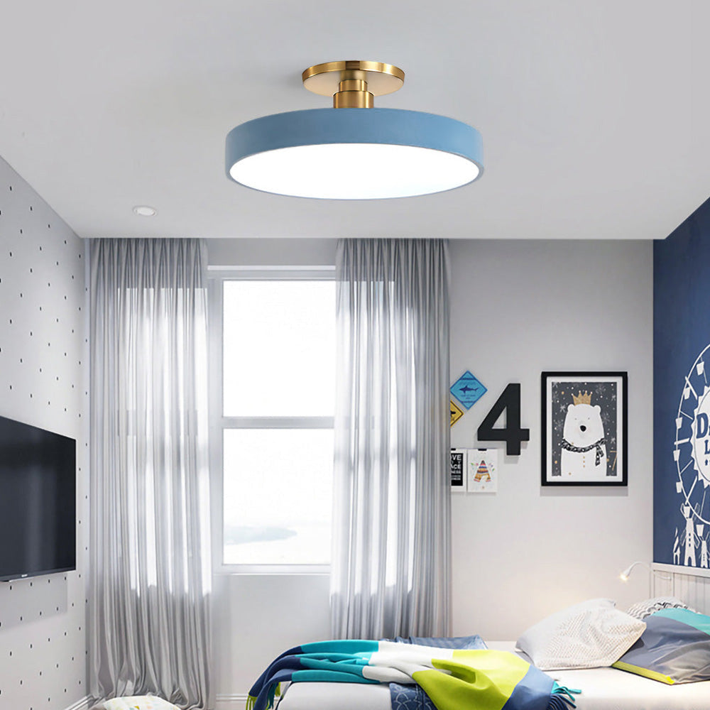 LED Ceiling Light | Modern Black Metal Flush Mount, Energy-Efficient & Ideal for Living Room, Bedroom or Hallway