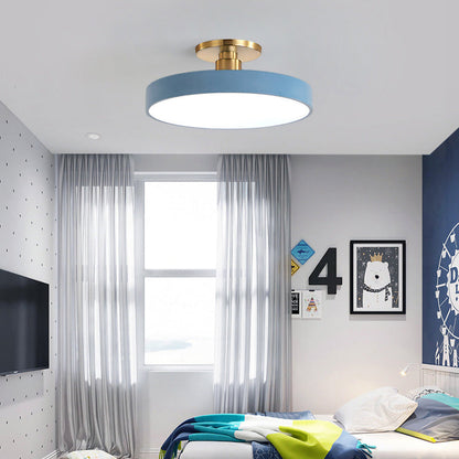 LED Ceiling Light | Modern Black Metal Flush Mount, Energy-Efficient & Ideal for Living Room, Bedroom or Hallway
