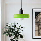 Scandi Bauhaus Pendant Light – Stylish Orange Ceiling Lamp for Contemporary Spaces