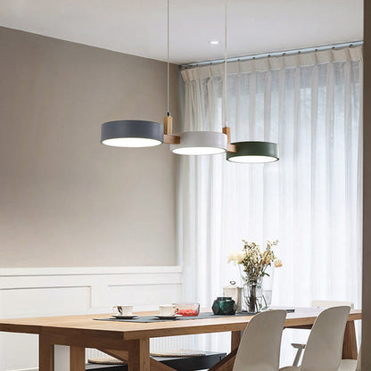 Metal Multi Light Nordic Flush Ceiling Light | Durable Iron & Wood Design for Kitchen and Dining Room
